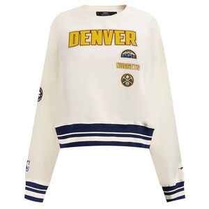 Denver Nuggets Cream Cropped Sweatshirt